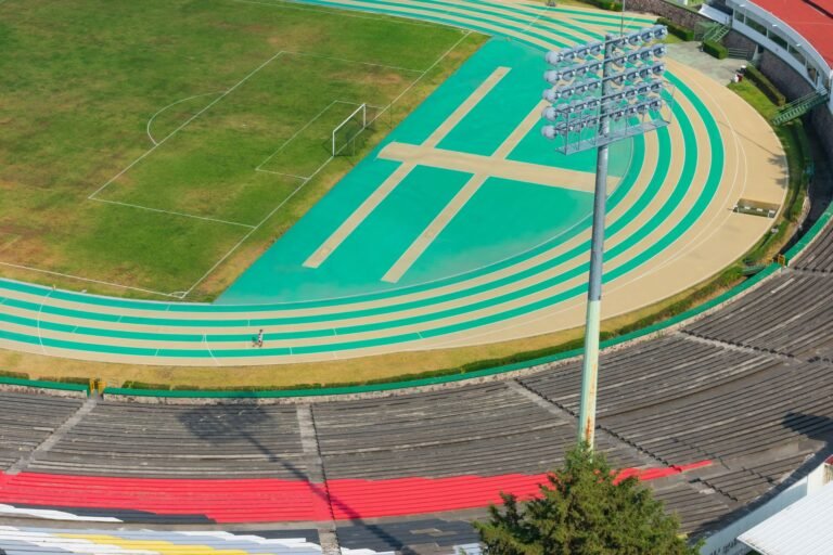 Treinamento de jogadores brasileiros em campo com bandeiras dos países anfitriões da Copa 2030